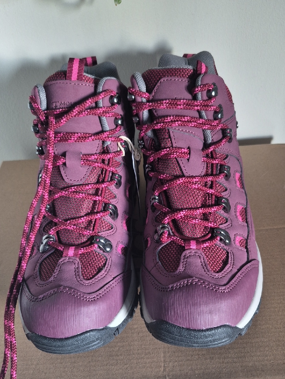 Women’s Lace-Up Trail Boots in Plum Pink
